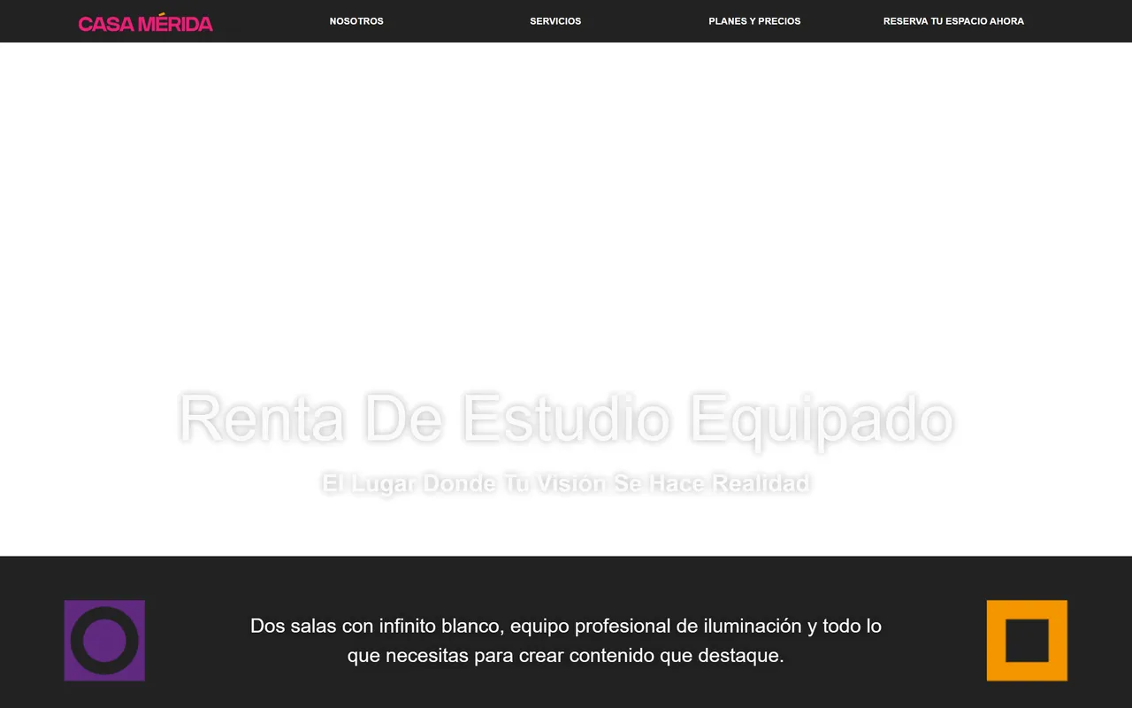 Captura del sitio de La Casa Mérida